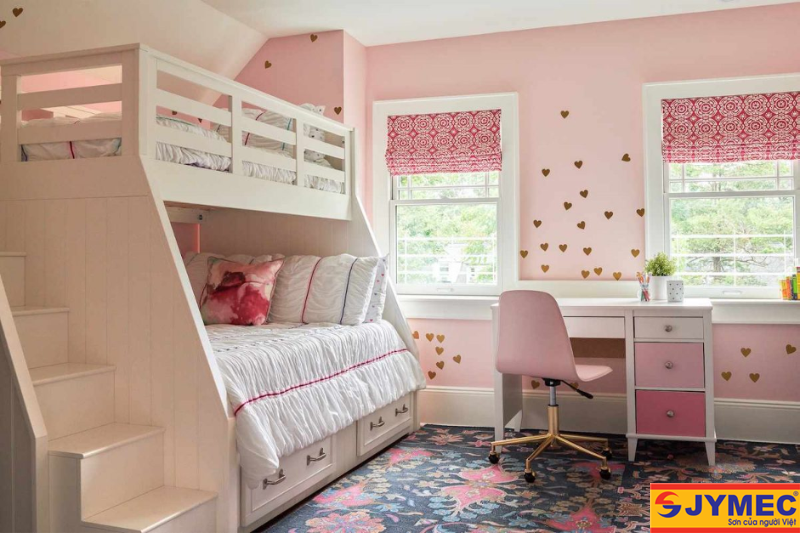 phòng ngủ đẹp gam hồng mẫu 11