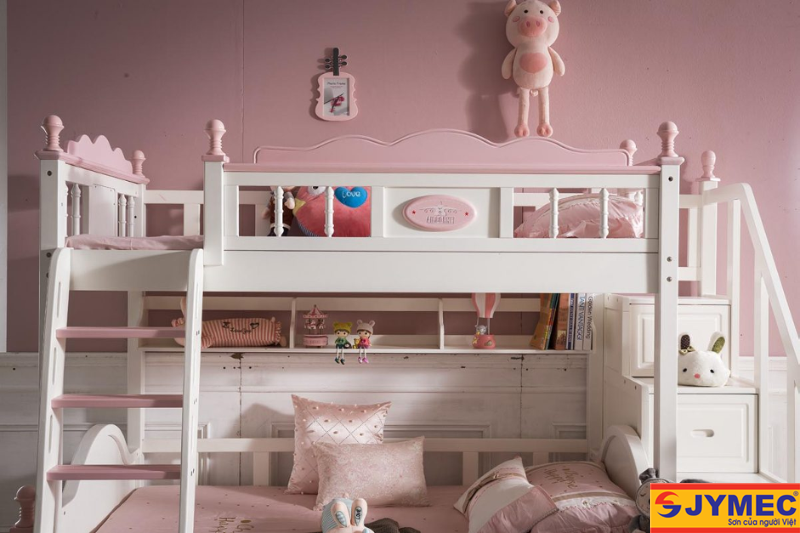 phòng ngủ đẹp gam hồng mẫu 12