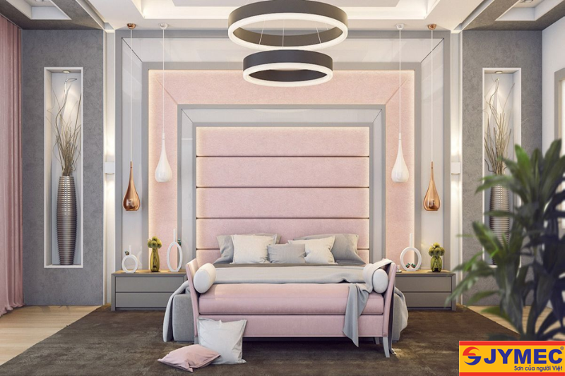 phòng ngủ đẹp gam hồng mẫu 3