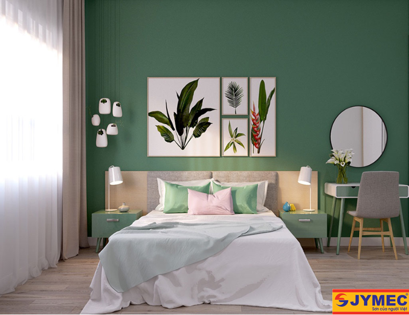 Phòng ngủ màu green