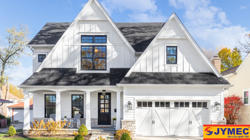 ngoại thất màu trắng tinh tế