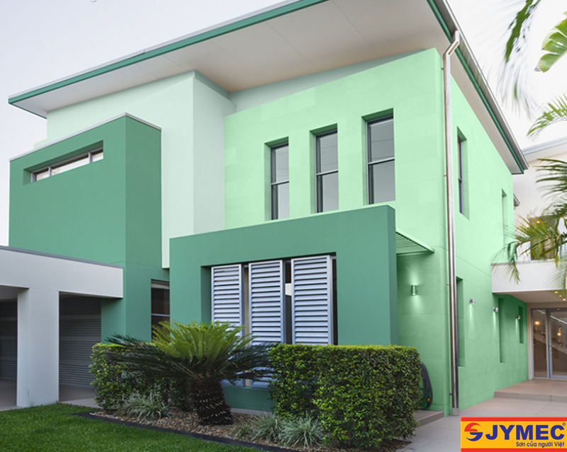 Sơn ngoại thất màu xanh rêu