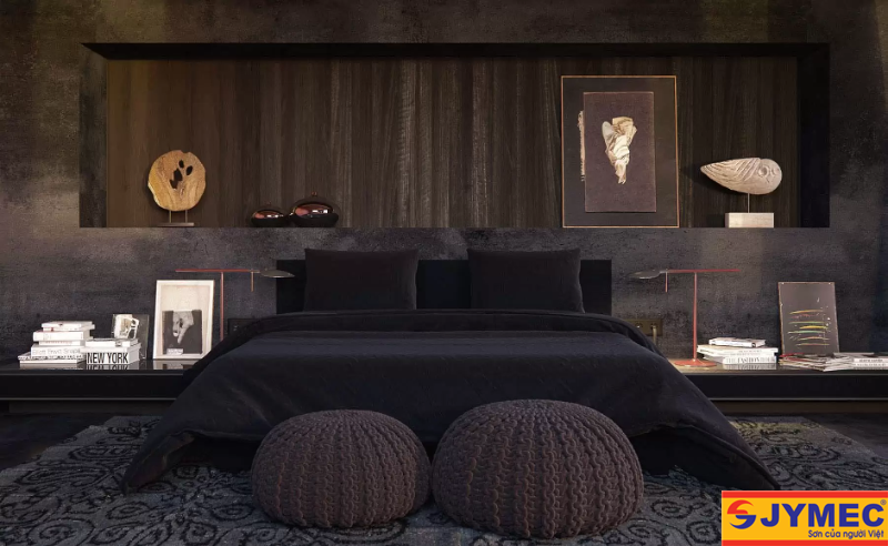 Sử dụng màu đen và màu nâu rất phù hợp