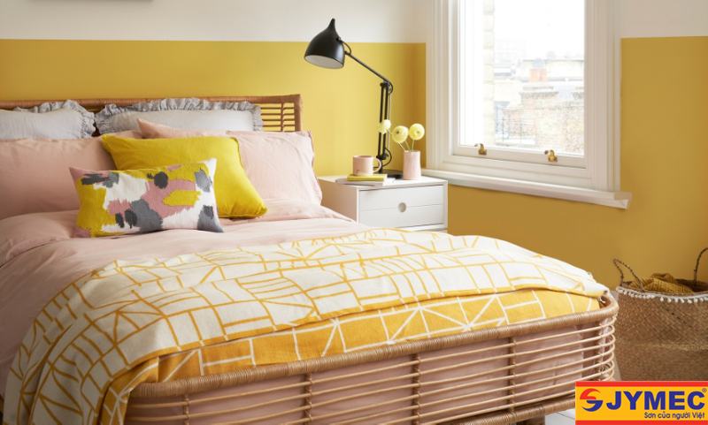 phòng ngủ màu vàng hình 7