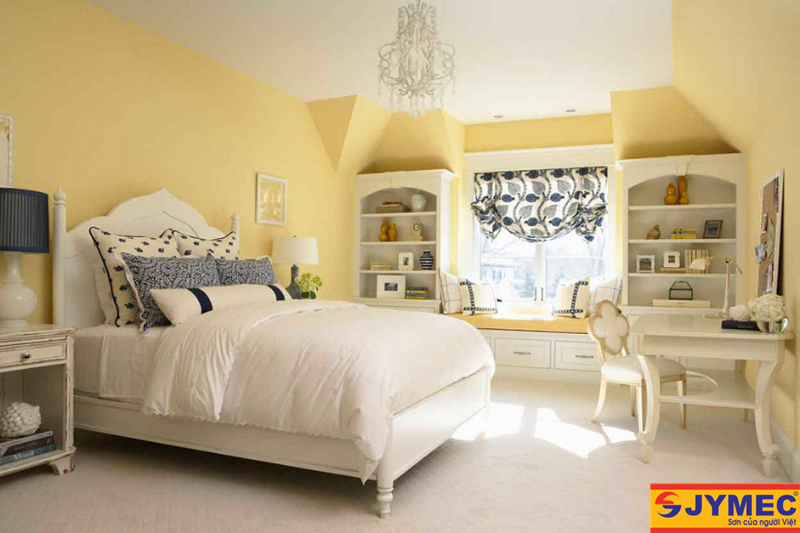 phòng ngủ màu vàng hình 4