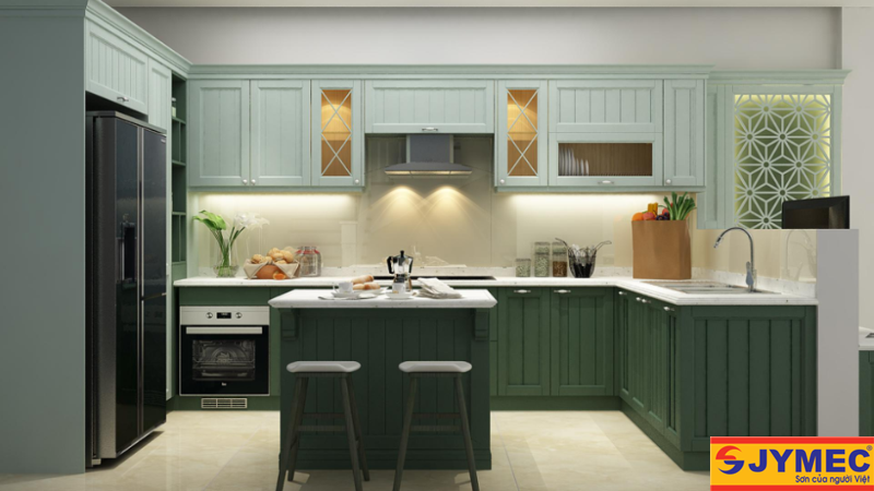 màu phòng bếp cho người mệnh mộc