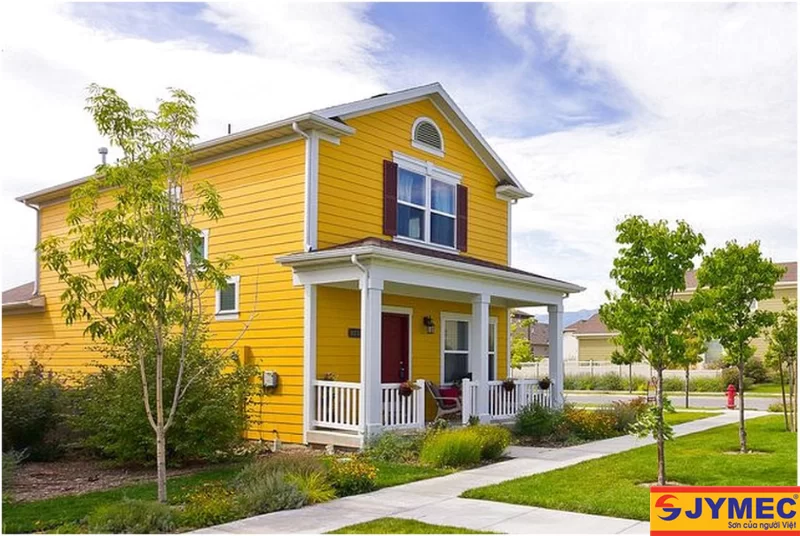 Sơn nhà màu vàng dẫn đầu xu thế hot nhất hiện nay