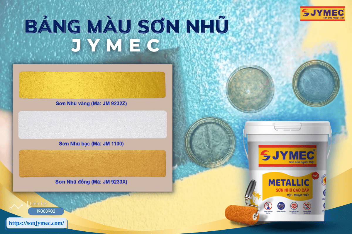 Màu sắc của sơn nhũ JYMEC Màu sắc của sơn nhũ JYMEC