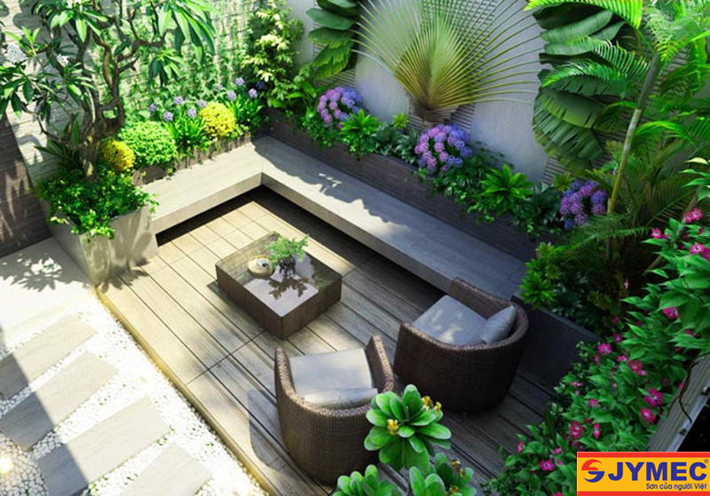 Sử dụng những vật dụng gì để trang trí sân vườn