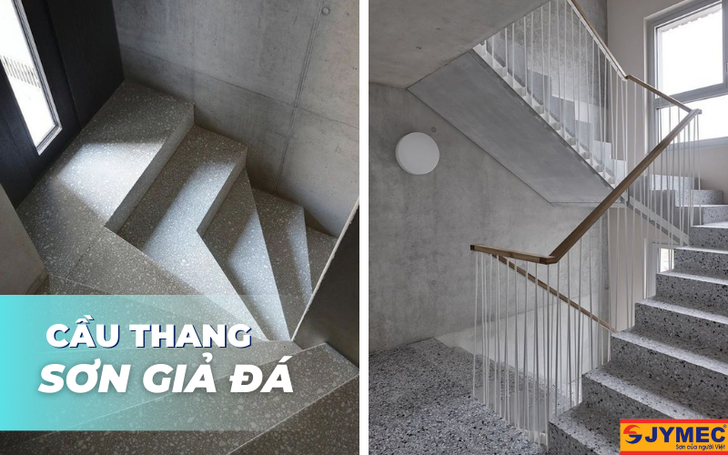 Cầu thang giả đá Cầu thang sơn giả đá