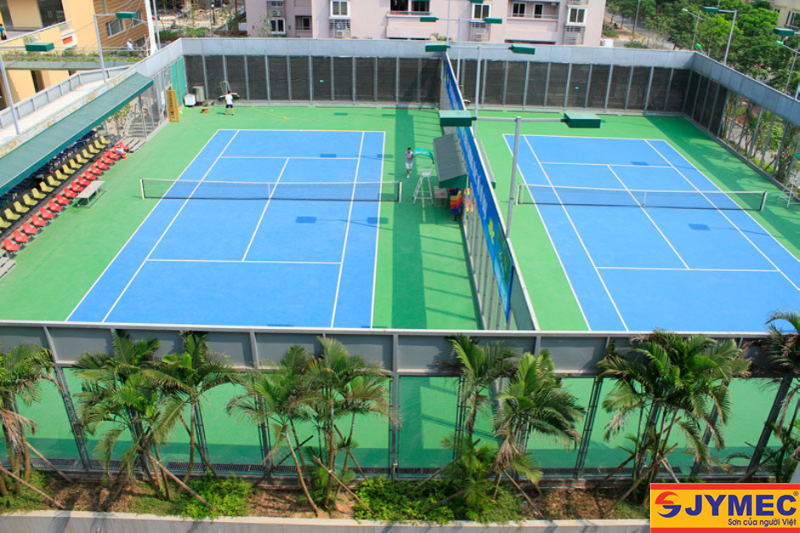 Bề mặt sân Tennis sơn tiêu chuẩn
