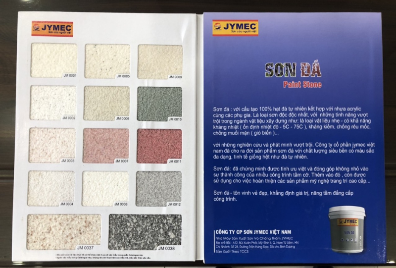 Bảng màu sơn giả đá JYMEC 3
