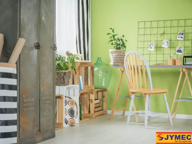 sơn nhà màu xanh lá cây