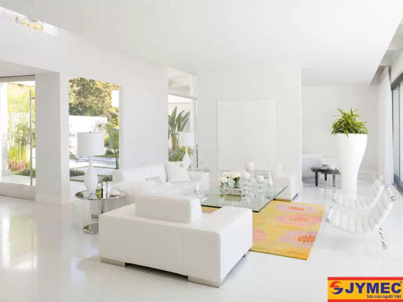 Những phòng cần nhiều ánh sáng nên sử dụng màu sơn trắng