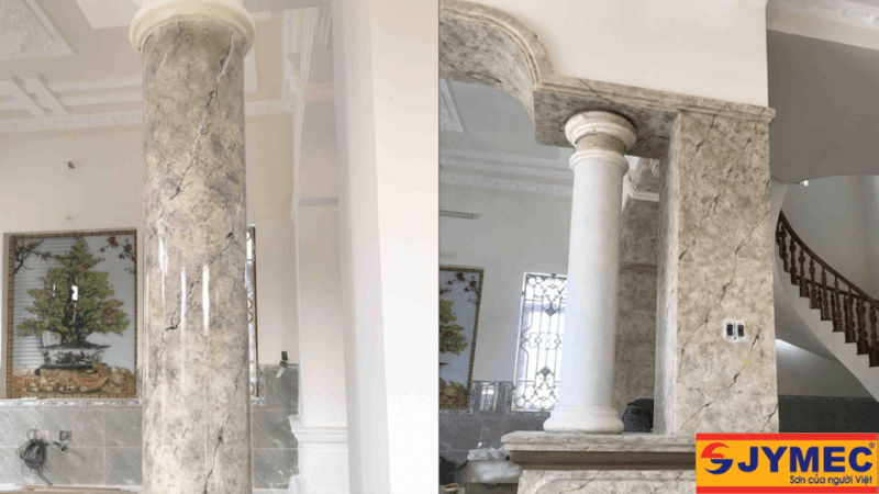 Mẫu cột với họa tiết sang trọng