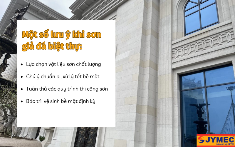 Lưu ý khi sơn giả đá cho biệt thự