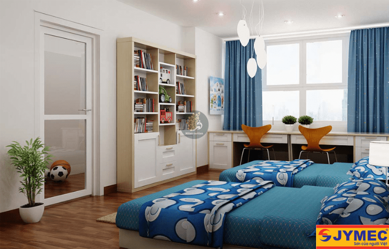 Hãy để ý tới phần rèm cửa của phòng ngủ