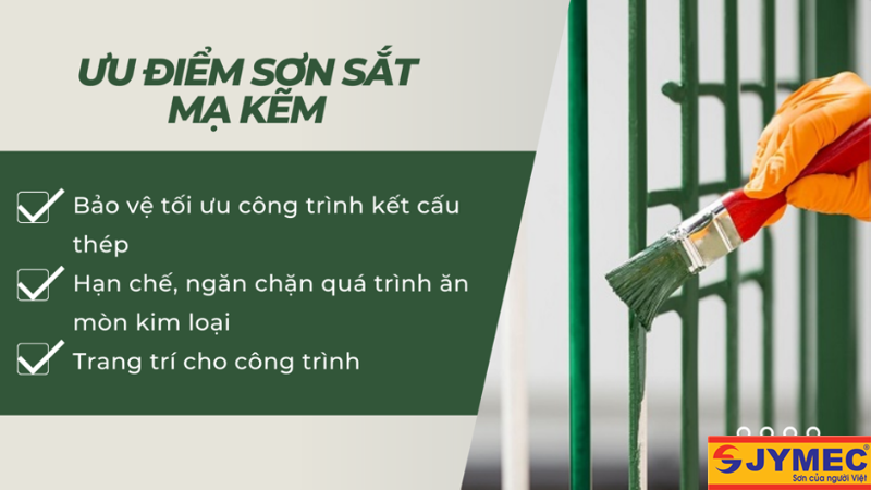 Sơn sắt mạ kẽm có ưu điểm gì?
