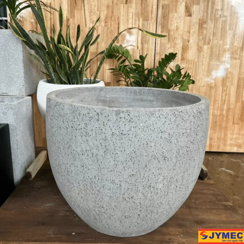 Chậu cảnh sơn đá cẩm thạch