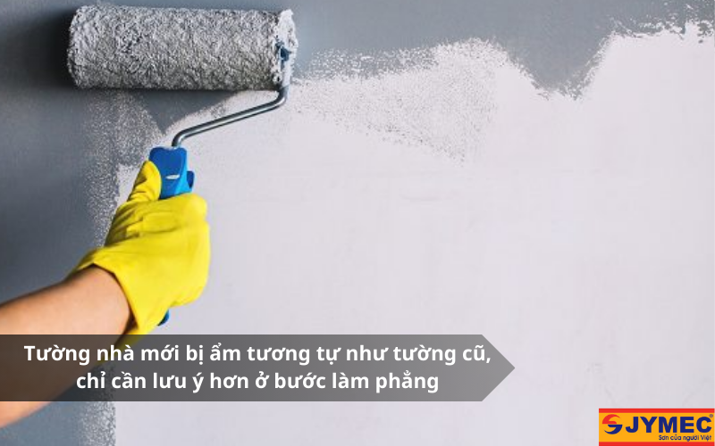 Tường ẩm có sơn nhà được không?