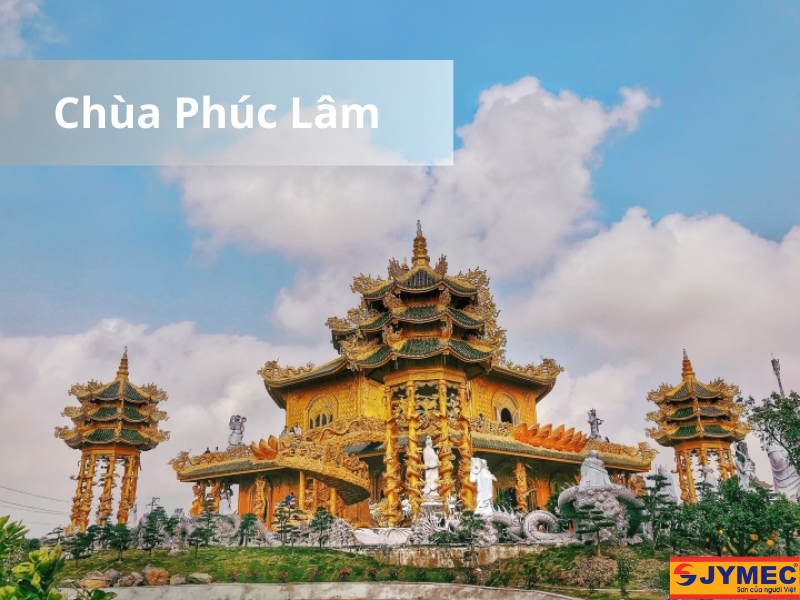 Một góc chùa Phúc Lâm sơn nhũ vàng