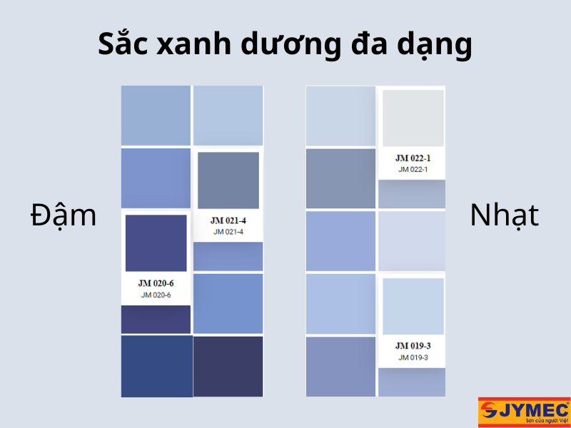 JYMEC có đa dạng mã màu xanh dương JYMEC có đa dạng mã màu xanh dương