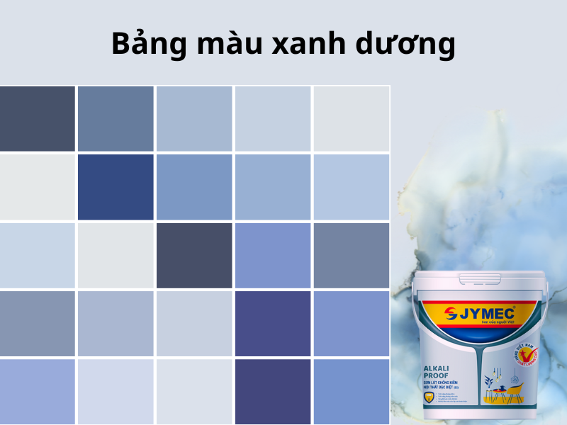 Mã màu sơn nội thất JYMEC xanh dương Mã màu sơn nội thất JYMEC xanh dương
