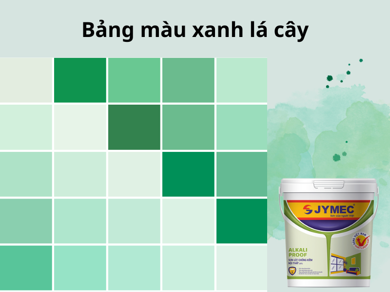 Mã màu sơn nội thất JYMEC xanh lá cây Mã màu sơn nội thất JYMEC xanh lá cây