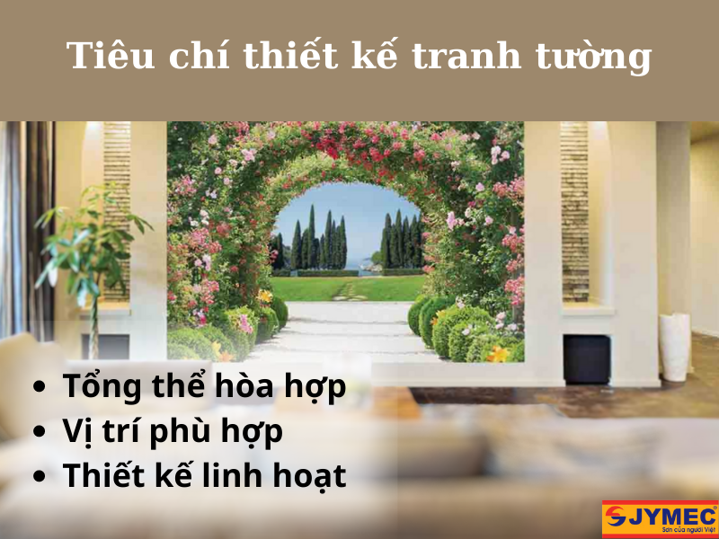 Thiết kế tranh tường cần đáp ứng đủ 3 tiêu chí Thiết kế tranh tường cần đáp ứng đủ 3 tiêu chí