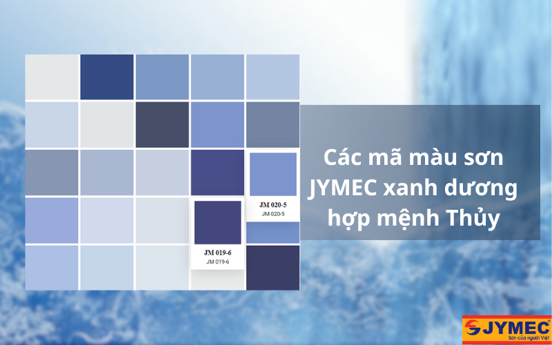 Bảng màu sơn xanh dương của JYMEC