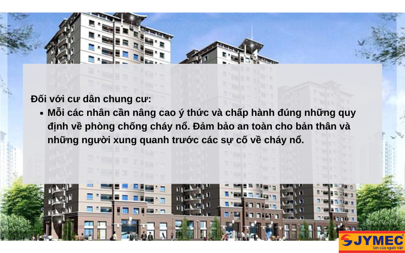 Để phòng cháy nổ cư dân cần làm gì?
