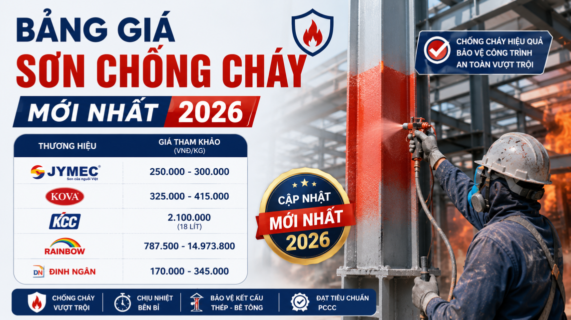 Giá sơn chống cháy mới nhất 2026 | Báo giá & Bảng giá chi tiết