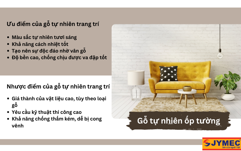 Gỗ tự nhiên ốp tường