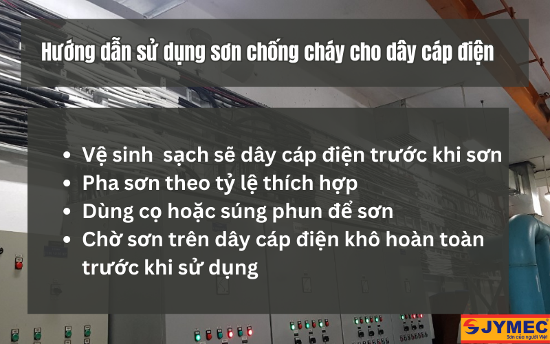 Hướng dẫn chống cháy dây cáp điện bằng sơn