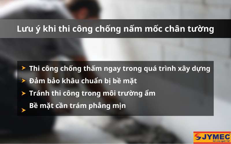 Lưu ý khi thi công phần chân tường