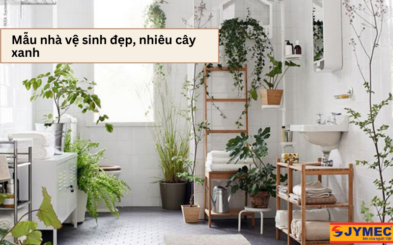 Mẫu nhà vệ sinh đẹp nhiều cây xanh