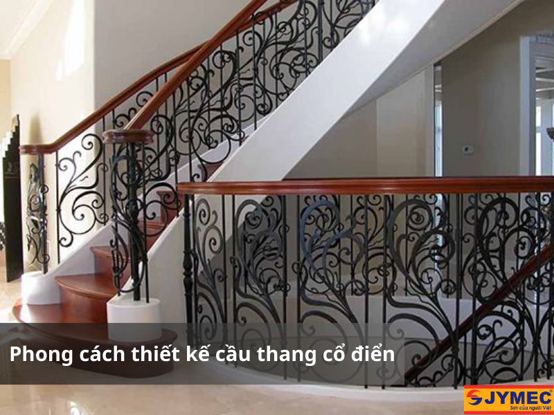Mẫu cầu thang phong cách cổ điển
