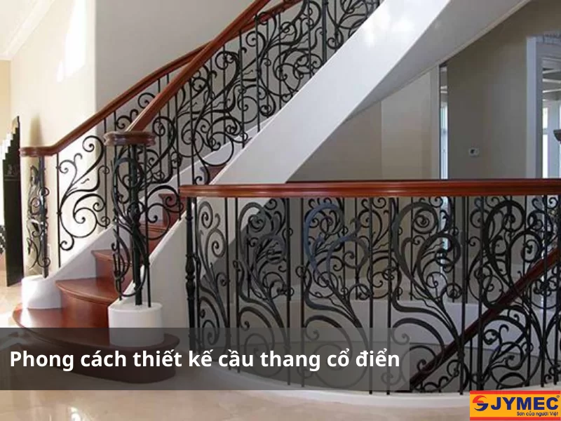 Mẫu cầu thang phong cách cổ điển