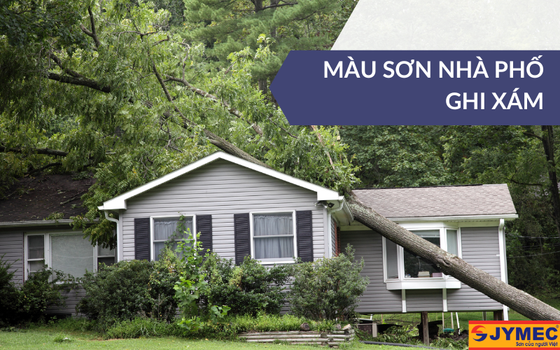 Ngoại thất màu xám rất hợp với nhà phố