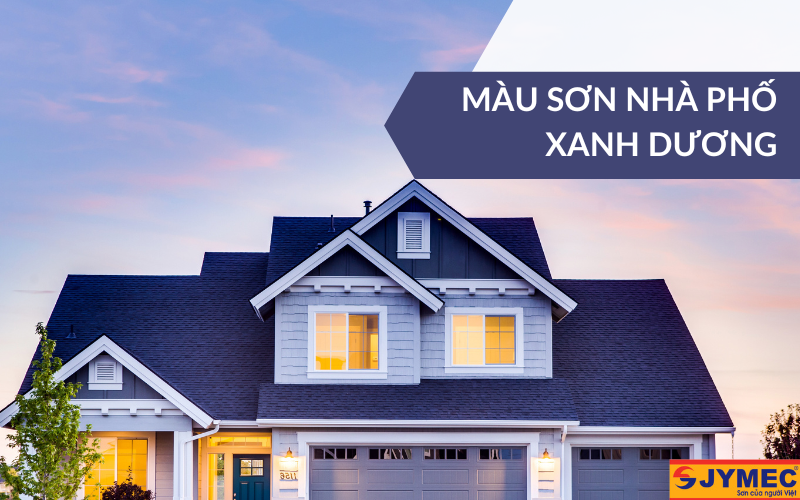 Nhà phố tone xanh dương