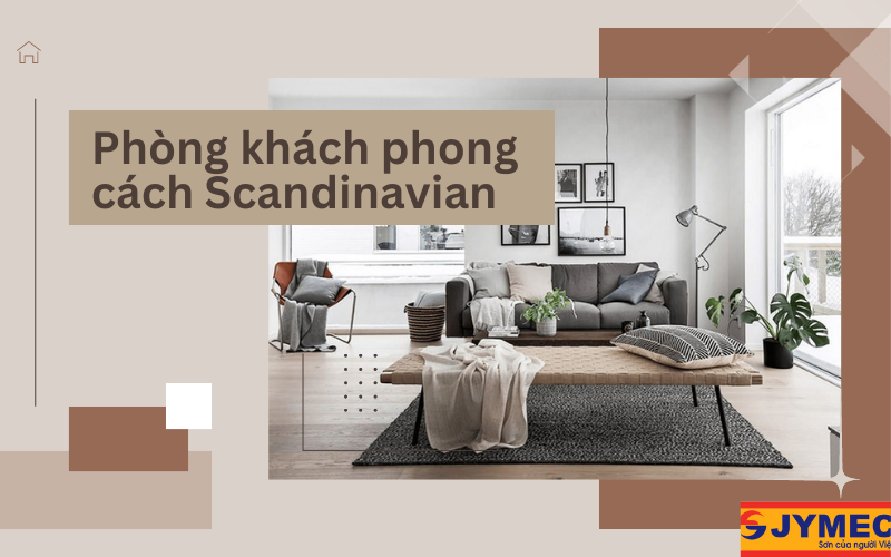Phòng khách thiết kế theo phong cách  Scandinavian