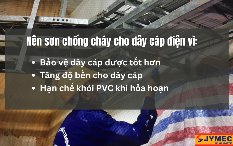 Có nên sơn chống cháy cho dây cáp điện không