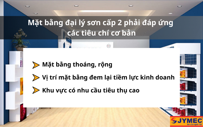 Tiêu chí chọn mặt bằng kinh doanh đại lý sơn cấp 2