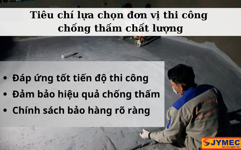 Tiêu chí lựa chọn đơn vị thi công chống thấm WC