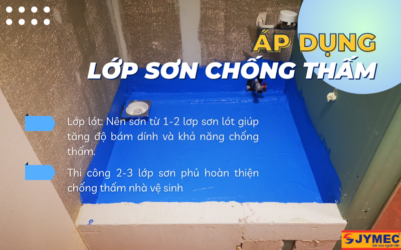 Áp dụng sơn chống thấm cho nhà vệ sinh