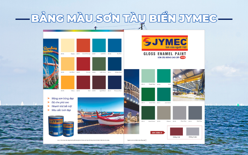 Bảng màu sơn dầu bóng cao cấp JYMEC cho tàu biển