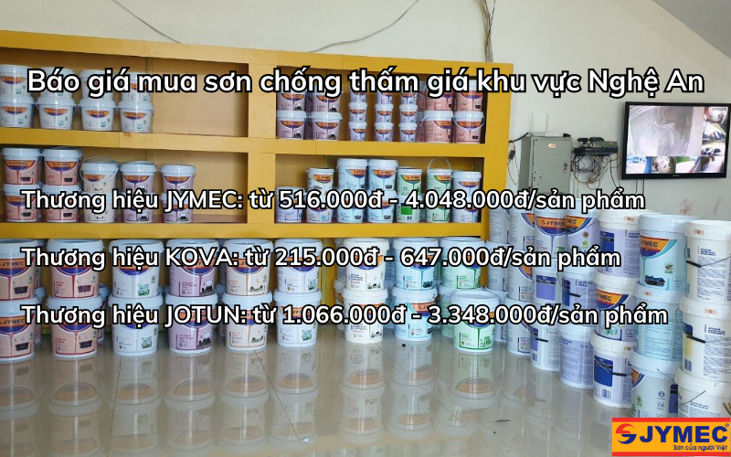 Báo giá mua sơn chống thấm JYMEC tại Nghệ An