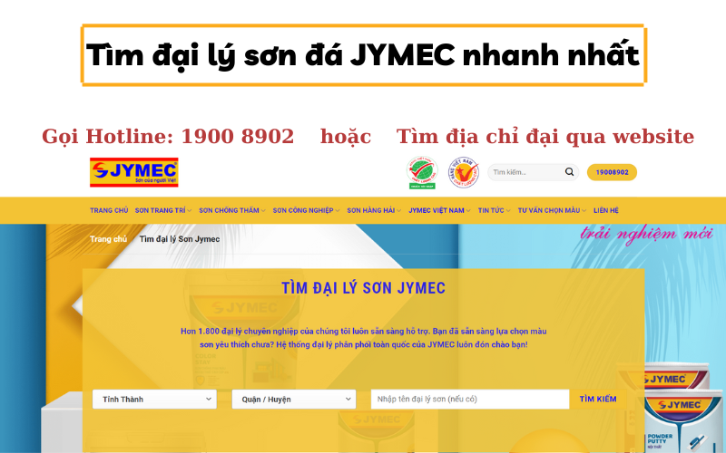 Tìm địa chỉ đại lý sơn JYMEC như thế nào?