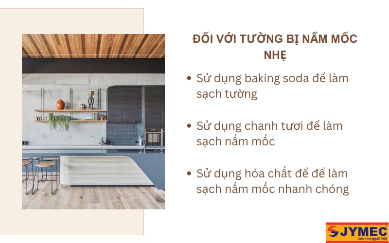 Cách xử lý tường bị nấm mốc nhẹ