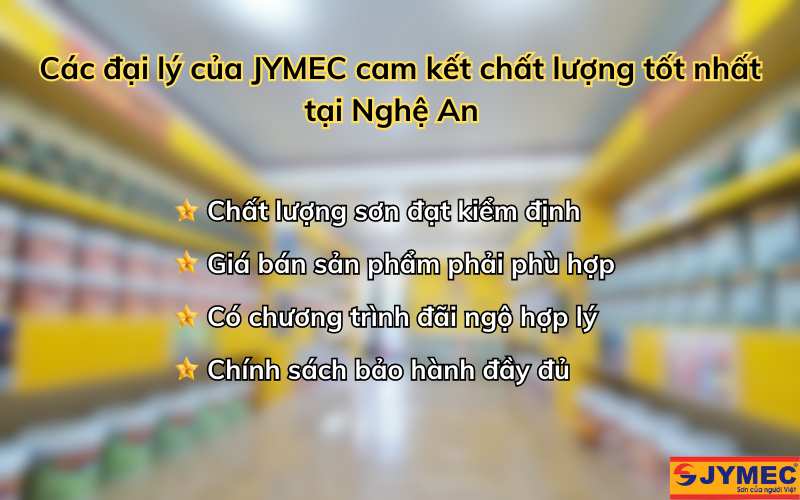 Cam kết chất lượng của các đại lý JYMEC